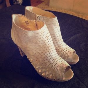 Paul Green Golden-Silver Peep Toe Bootie